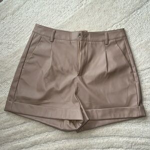 Kenzie Jeans Vegan Leather Shorts